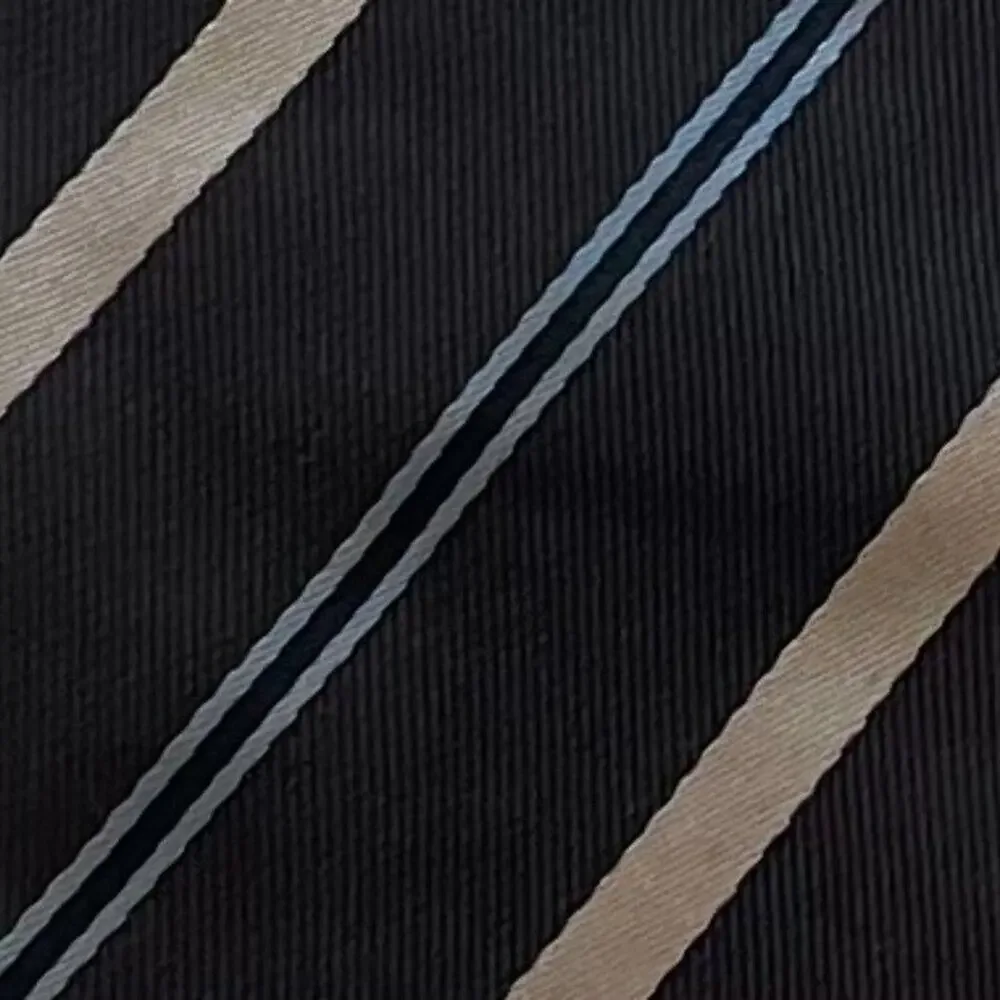 Banana Republic Brown Striped Silk Tie, Classic, Preppy, 57.5